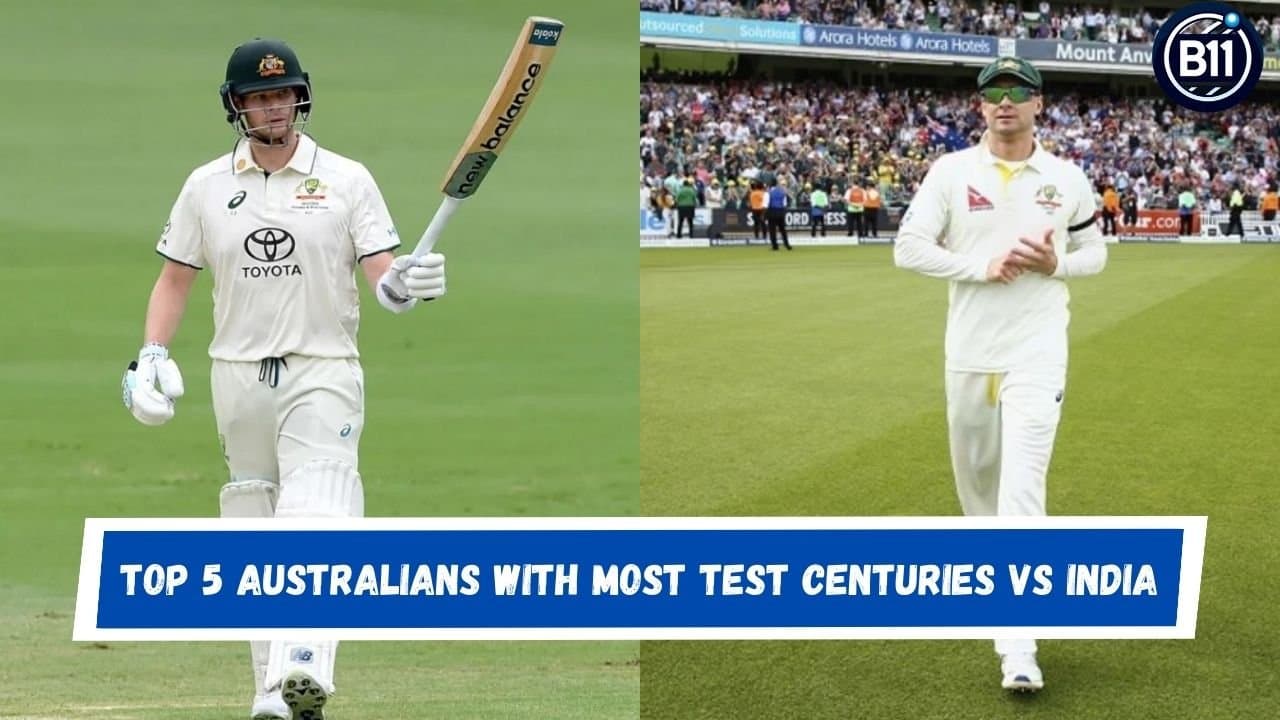 Top 5 Australians with Most Test centuries vs India