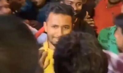 A CSK fan was manhandled by the RCB supporters, who mocked him over the result.