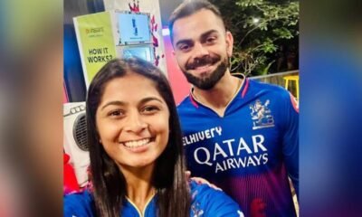 RCB's Shreyanka Patil with Virat Kohli