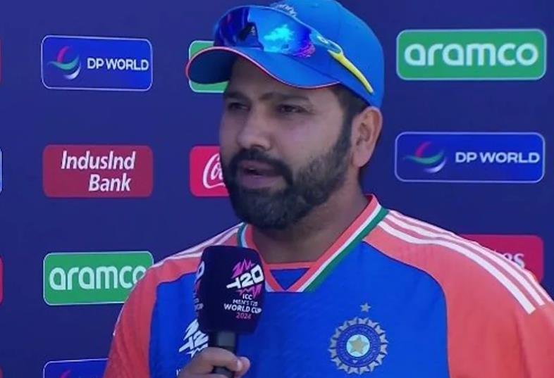 Rohit Sharma in post-match presentation ceremony