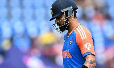 Virat Kohli after his dismissal against England in the T20 World Cup 2024 semi-final.