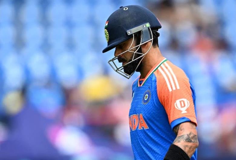 Virat Kohli after his dismissal against England in the T20 World Cup 2024 semi-final.