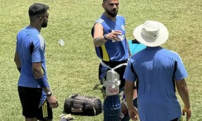 T20 World Cup: Virat Kohli at a Team India practice session.