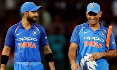 virat and dhoni in action mode