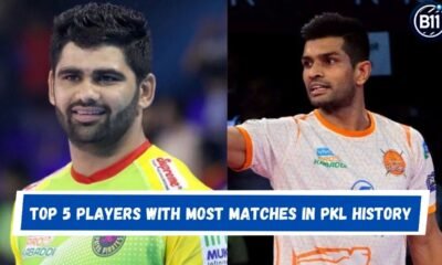 Top 5 Players with Most Matches in Pro Kabaddi League History