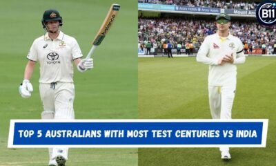 Top 5 Australians with Most Test centuries vs India